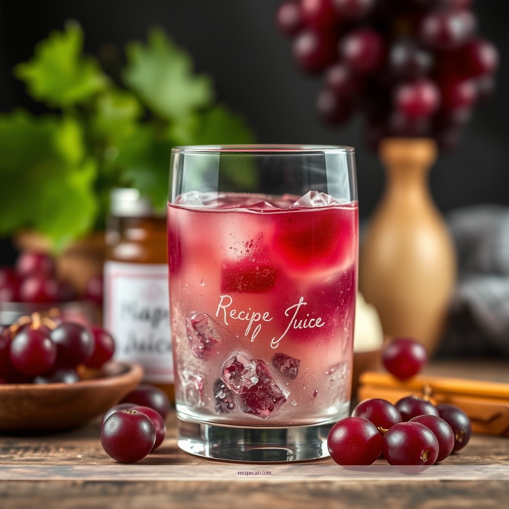 Ingredients - recipe grape juice