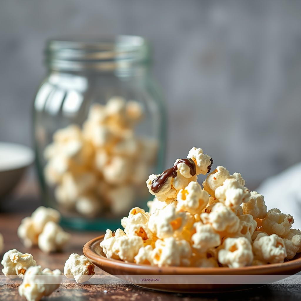Ingredients - chocolate drizzled popcorn recipe