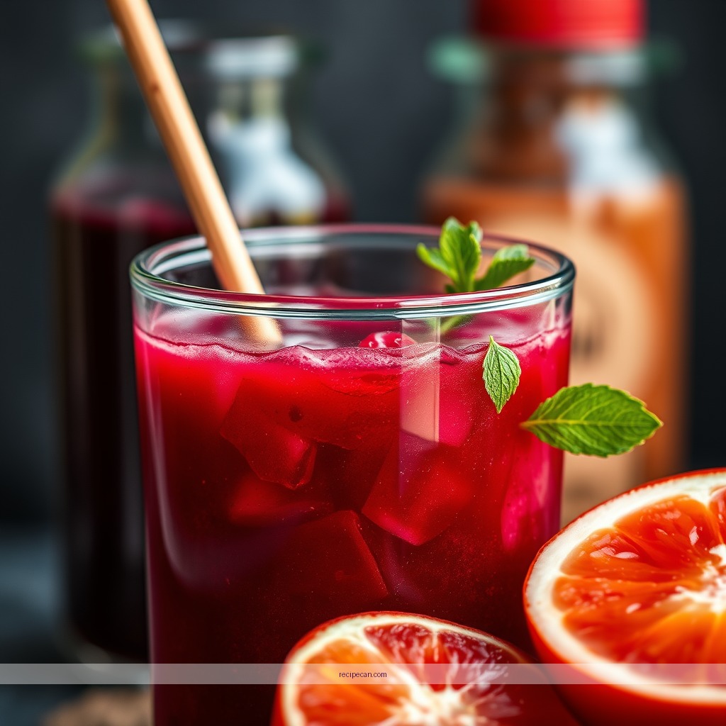 Ingredients - red juice recipe