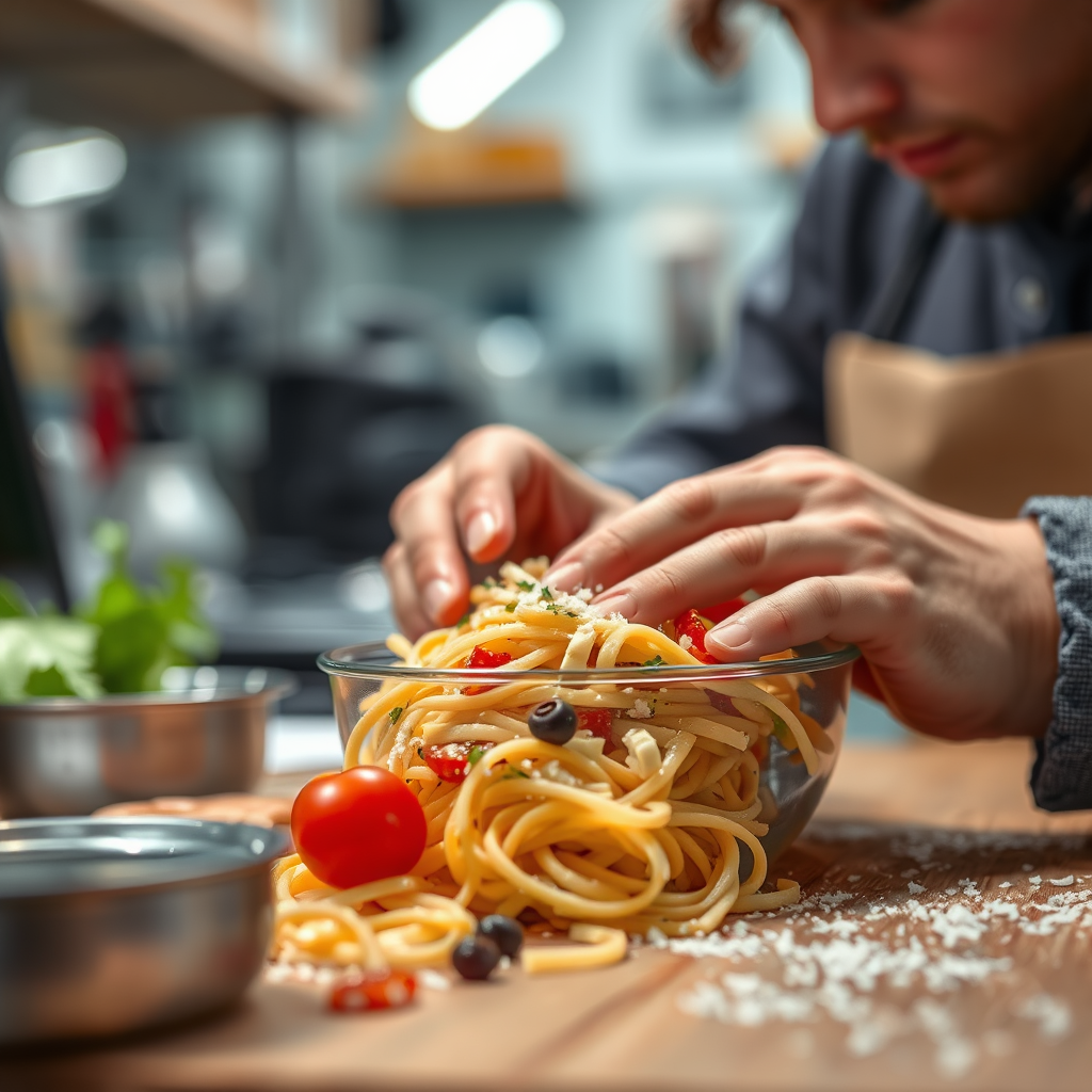 Ingredients - pasta and mayonnaise salad recipe