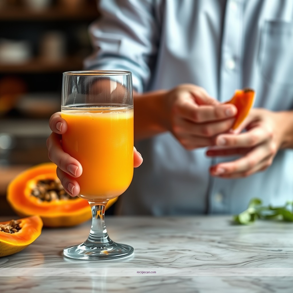 Instructions - recipe for papaya juice