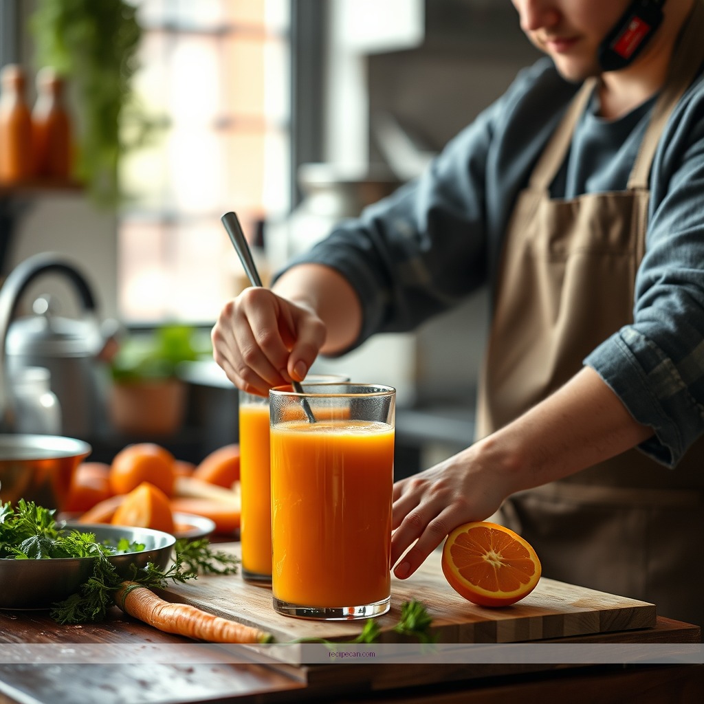 Instructions - carrot and orange juice recipe