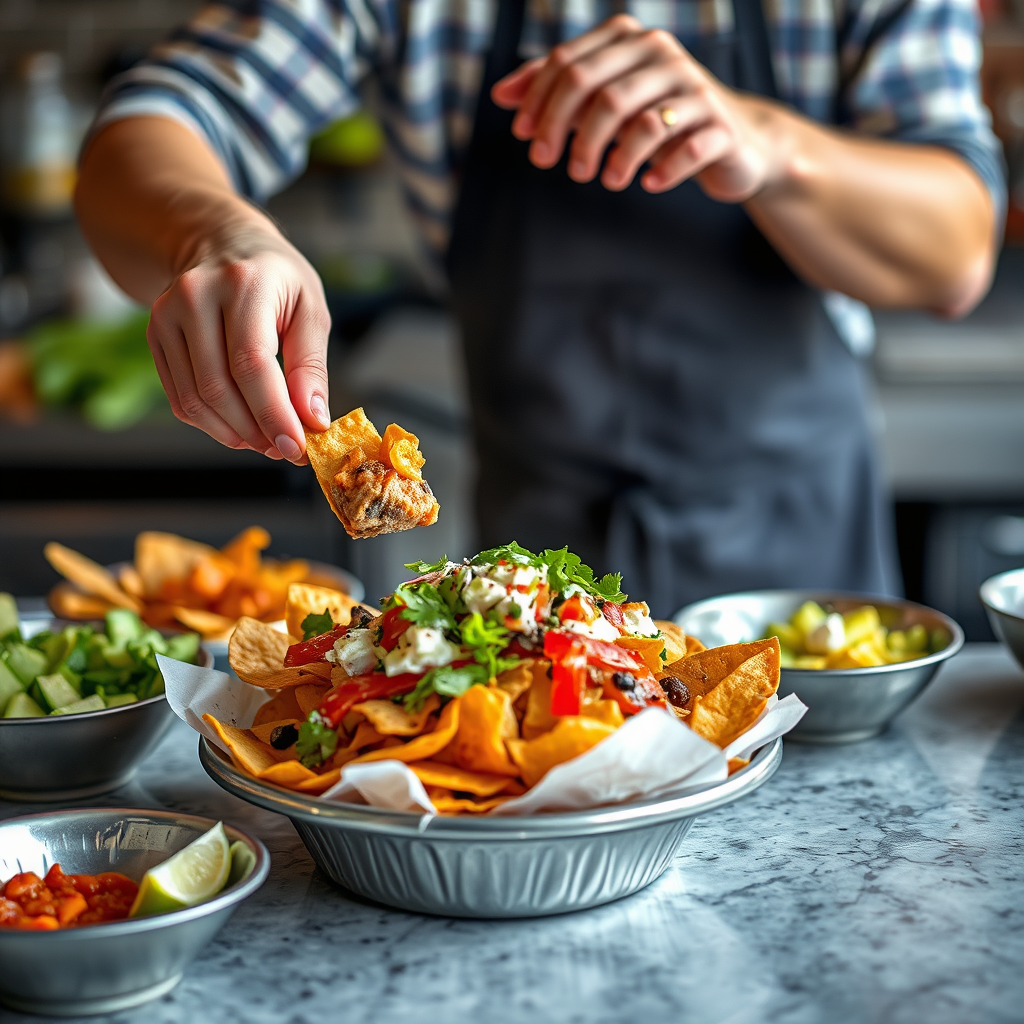Instructions - trash can nachos recipe