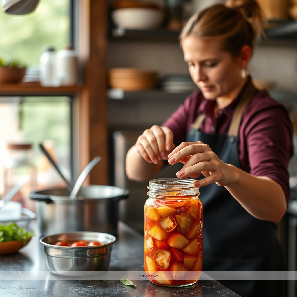 Instructions - recipe for tomato juice canning