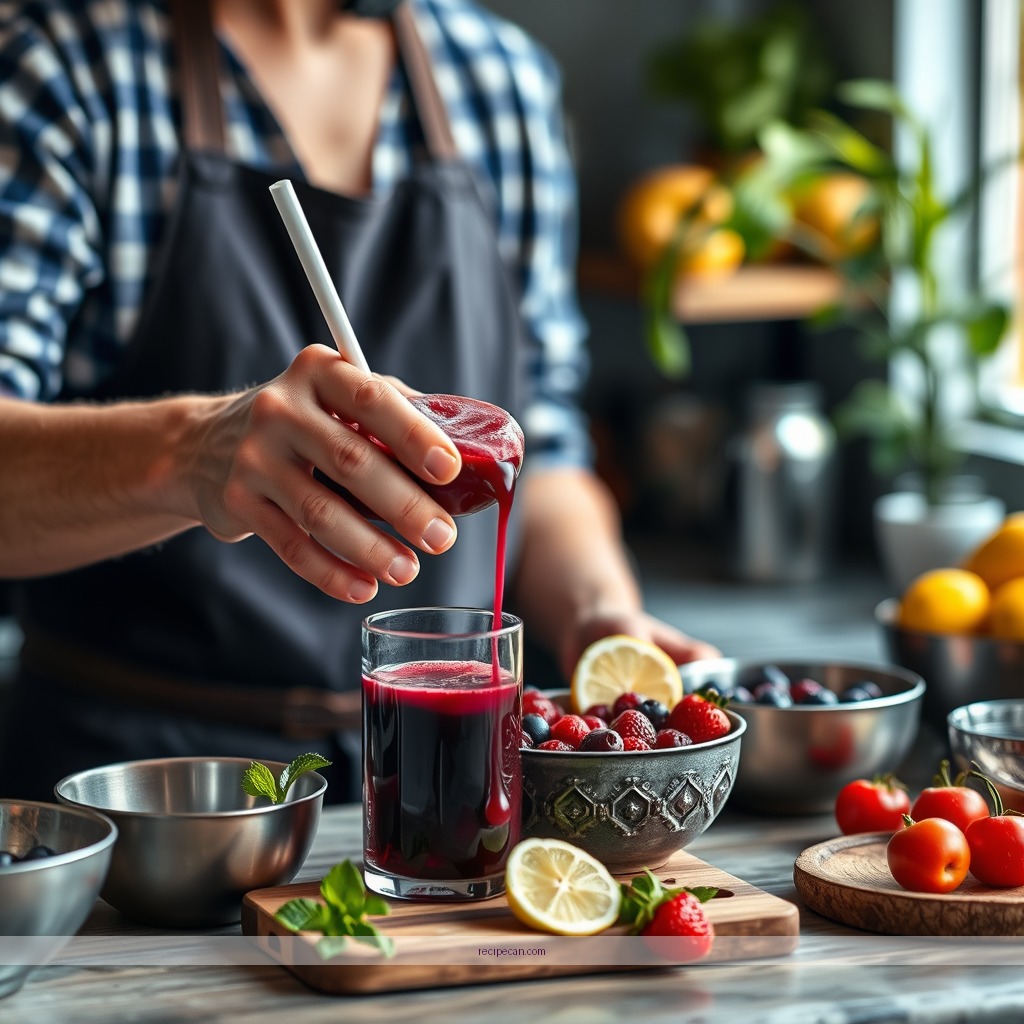 Instructions - berry juice recipe