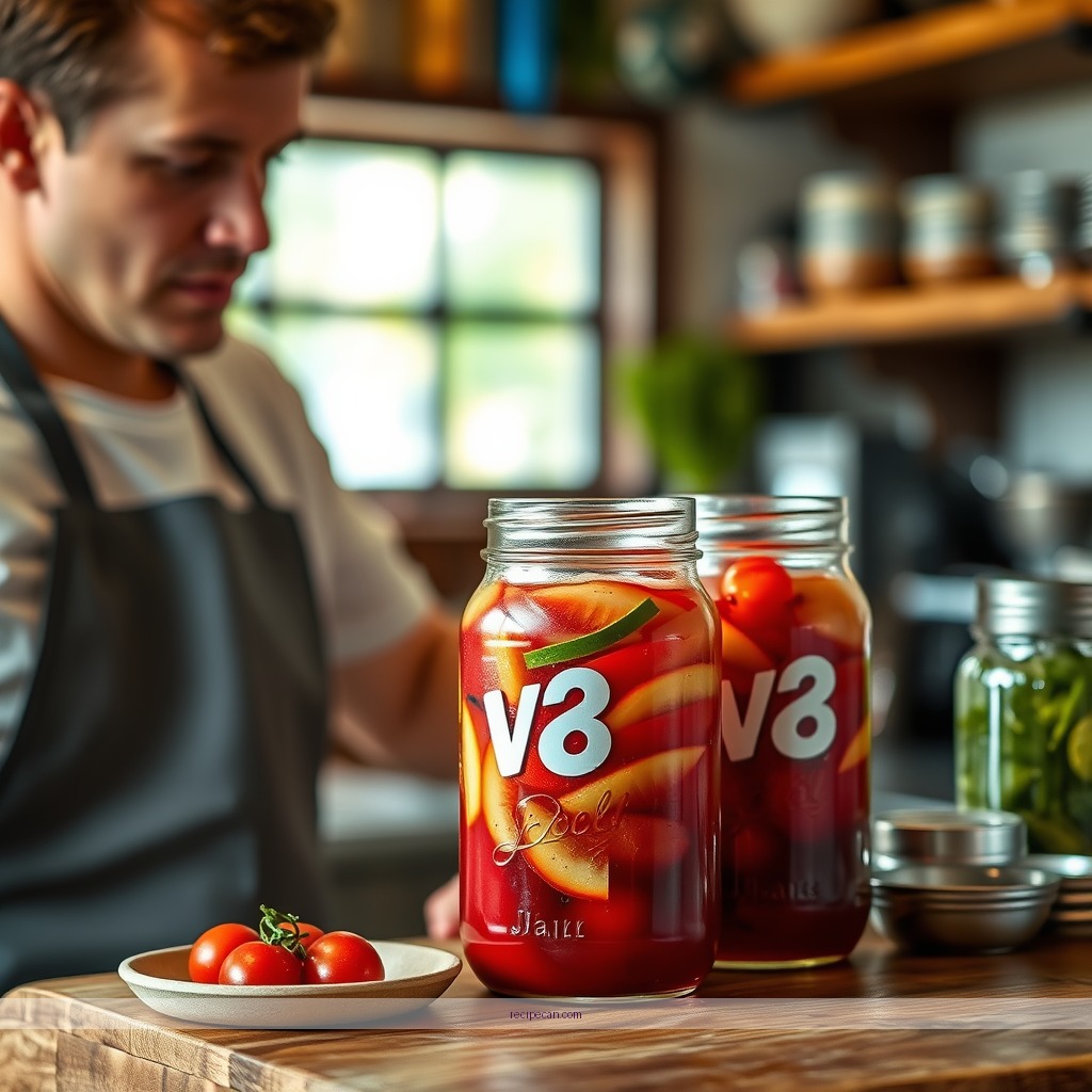 Instructions - canning v8 juice recipe