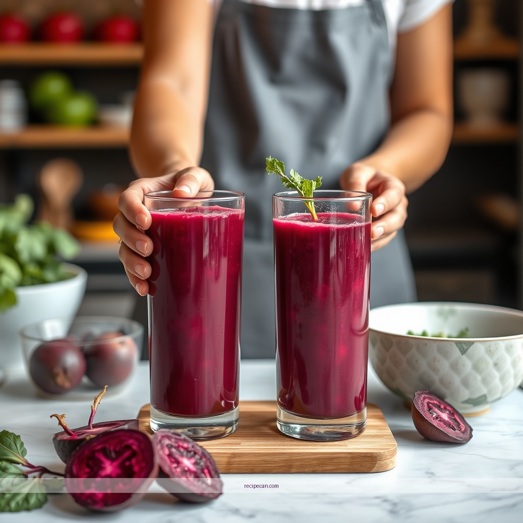 Instructions - juice recipe with beets
