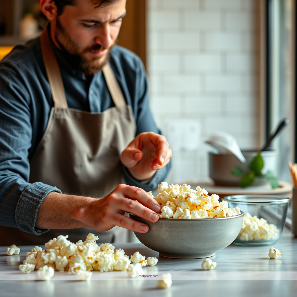 Instructions - popcorn recipe with white chocolate