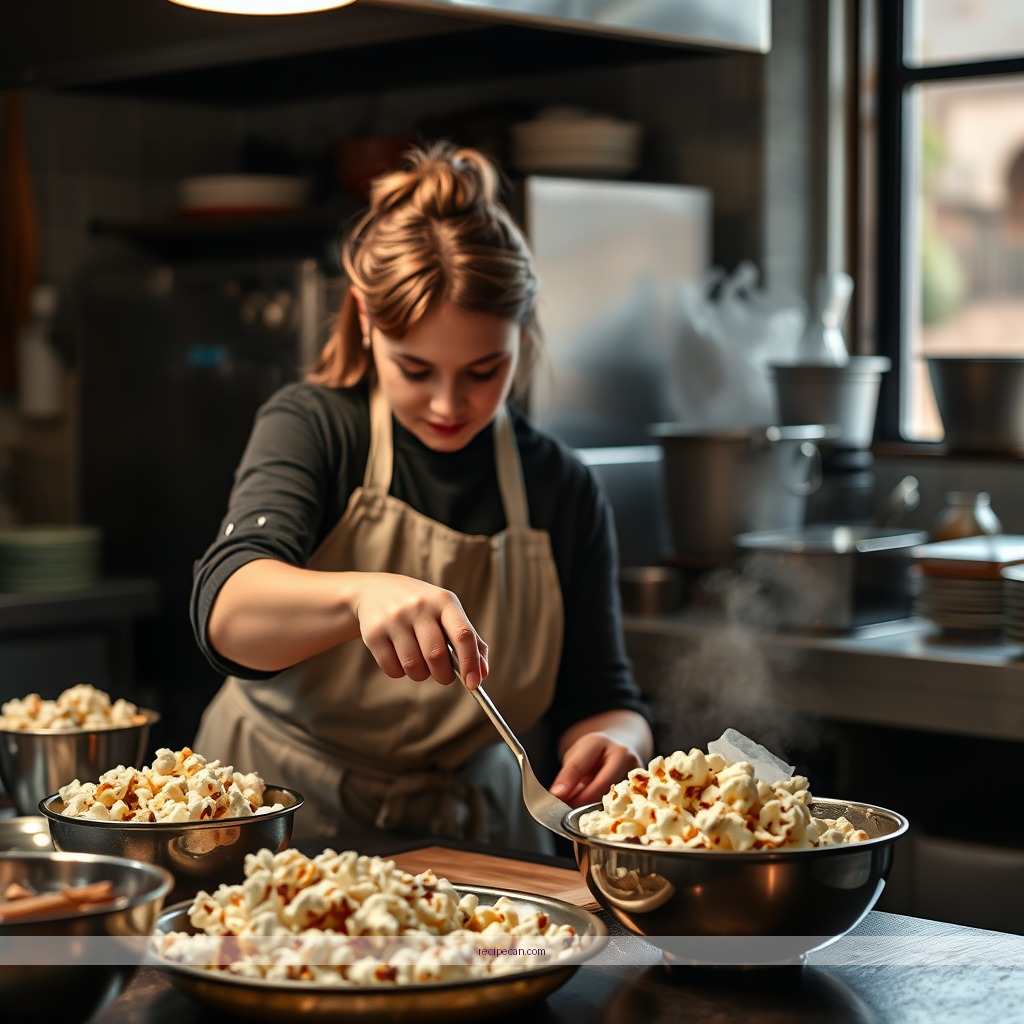 Instructions - chocolate and popcorn recipe