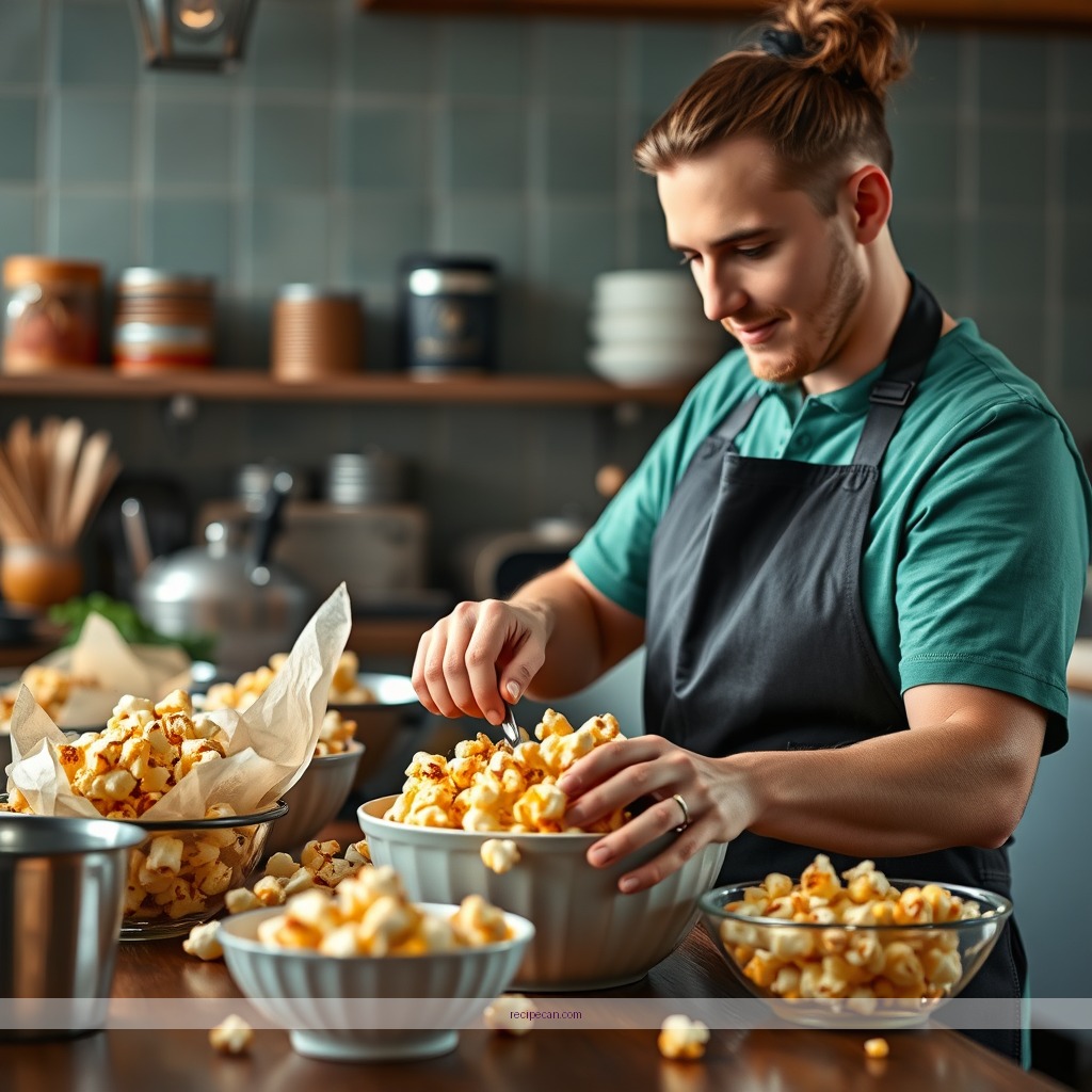 Instructions - recipe for caramel popcorn