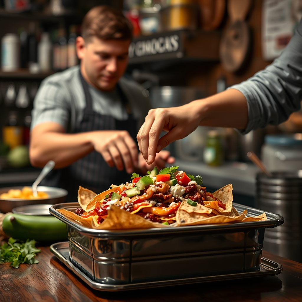 Instructions - garbage can nachos recipe
