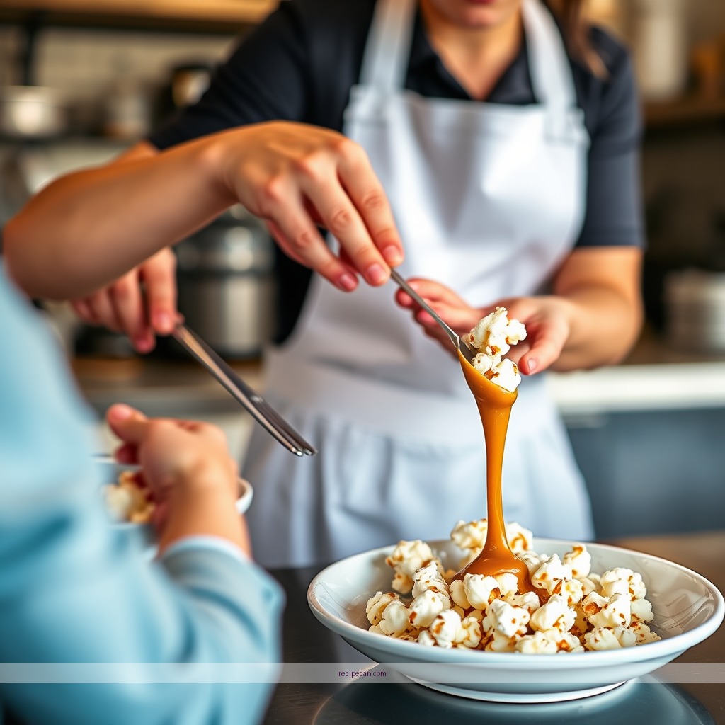 Instructions - puffed popcorn caramel recipe