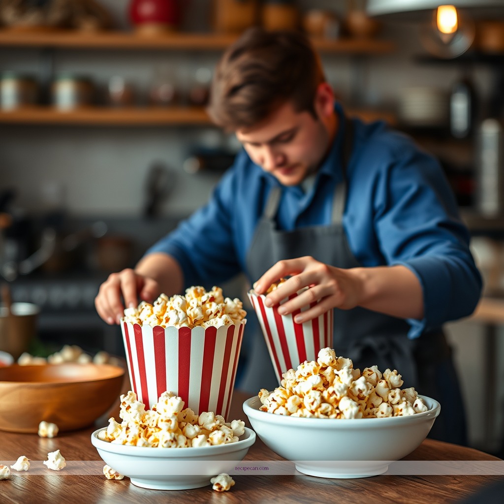 Instructions - recipe for flavored popcorn