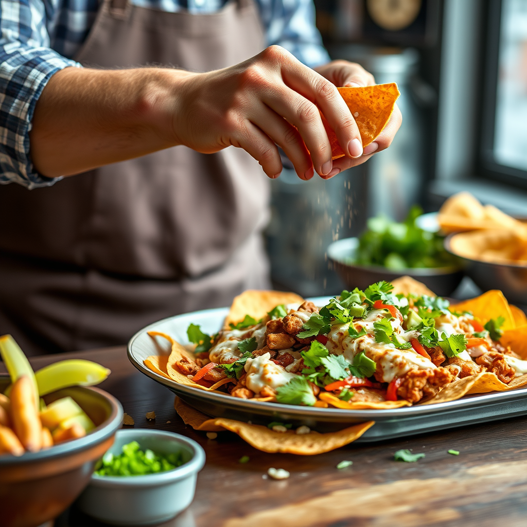 Instructions - loaded chicken nachos recipe
