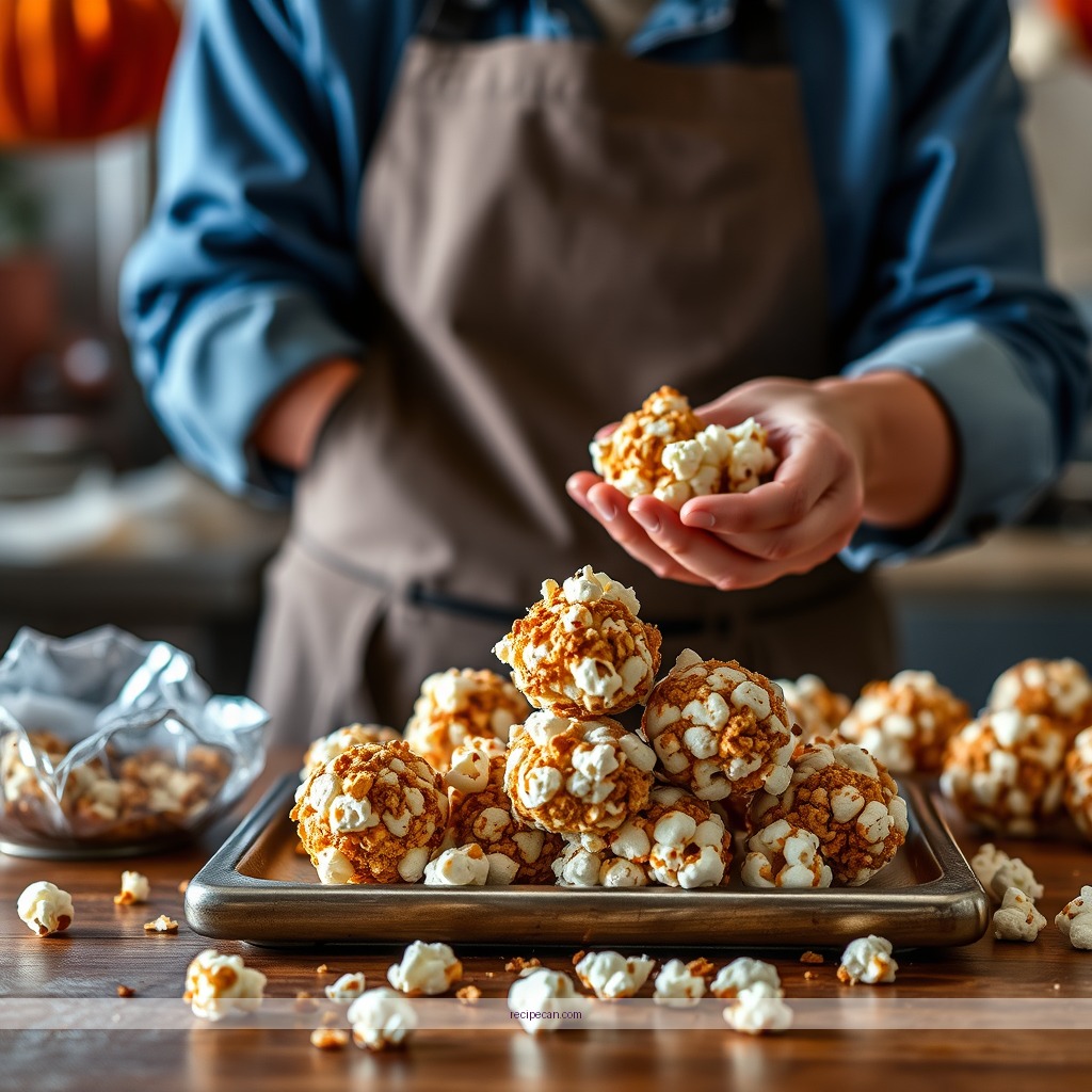Instructions - recipe for popcorn balls for halloween