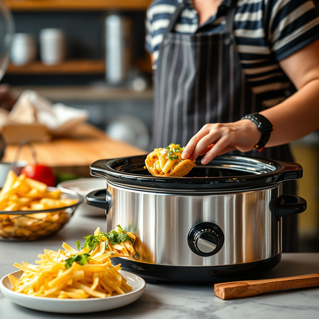 Instructions - nacho cheese slow cooker recipe