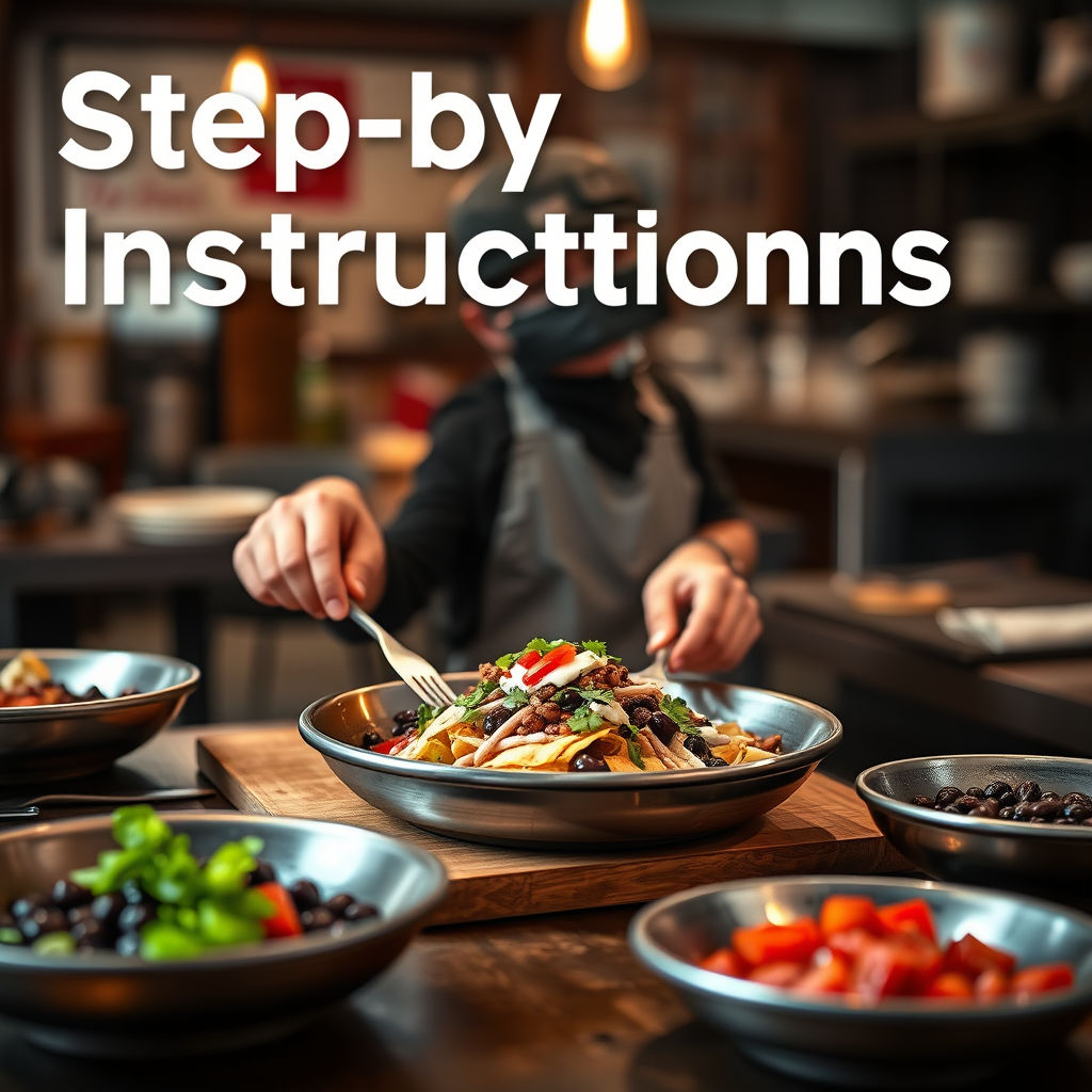 Instructions - nachos recipe with black beans