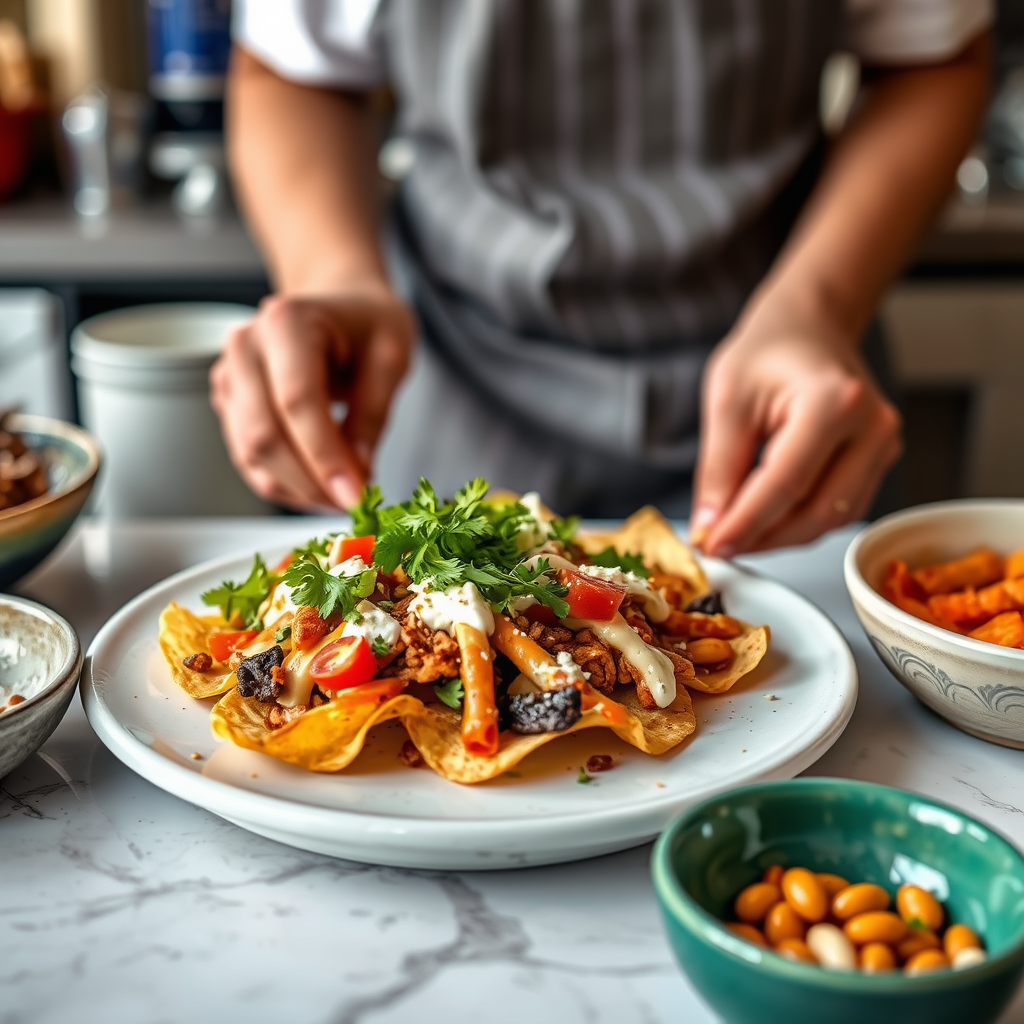 Instructions - recipe for breakfast nachos