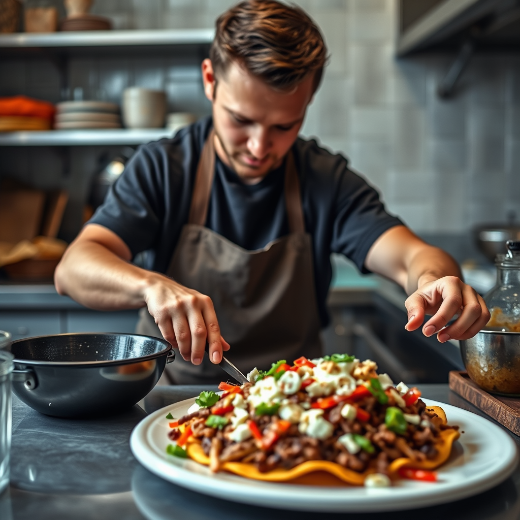 Instructions - recipe nachos with ground beef