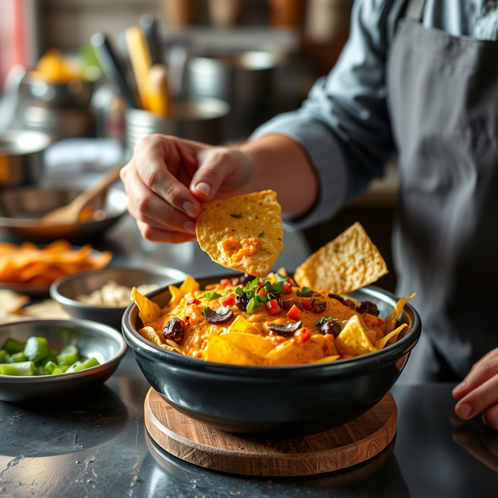 Instructions - cheesy nacho dip recipe