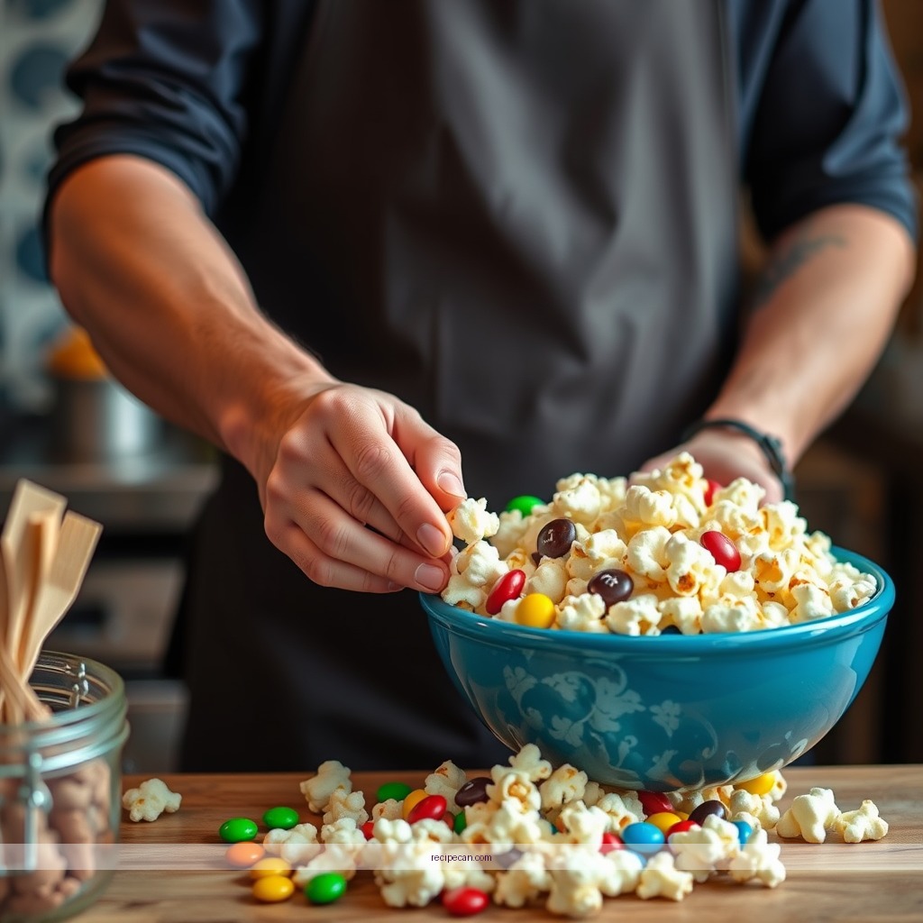 Instructions - popcorn m&ms recipe