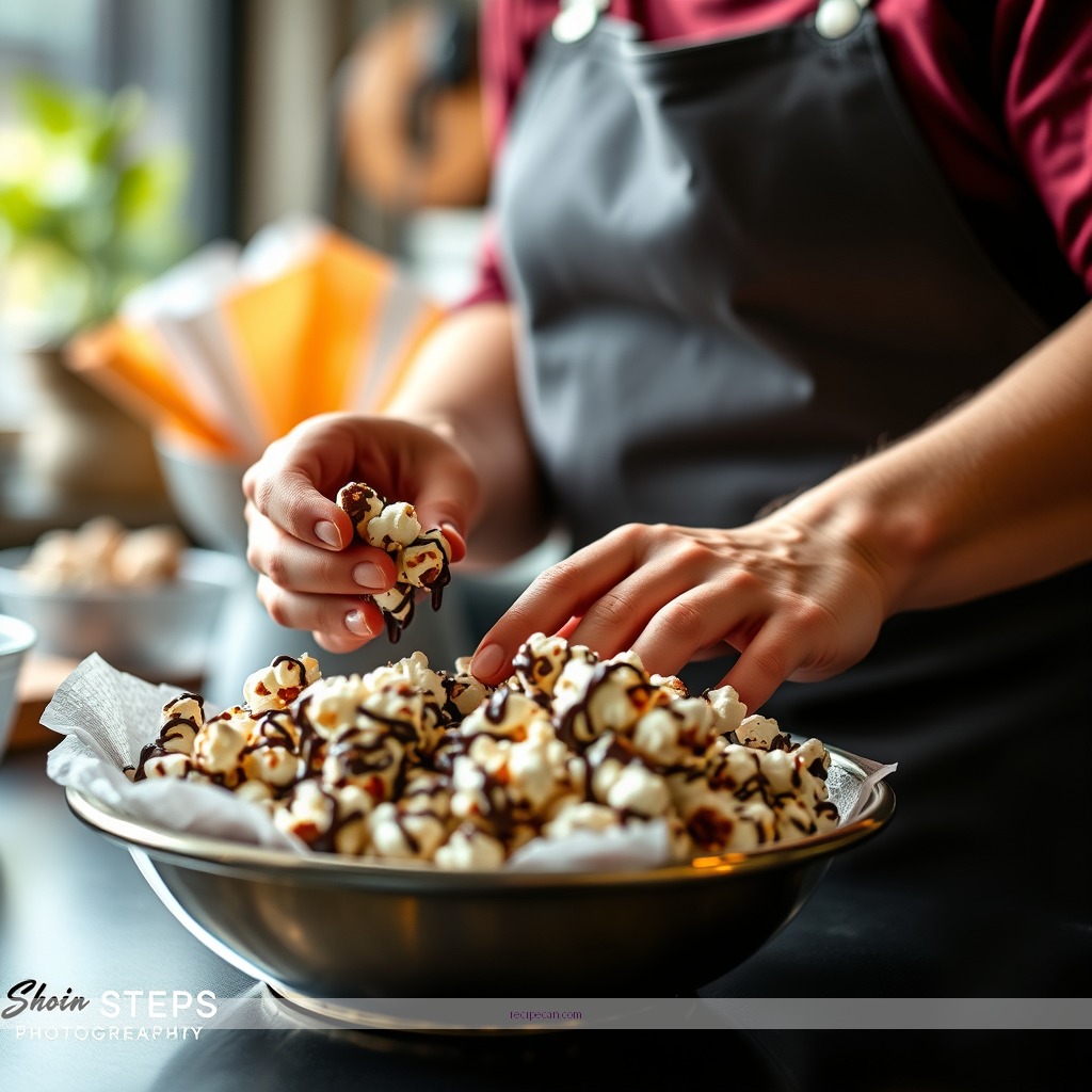 Instructions - chocolate popcorn drizzle recipe