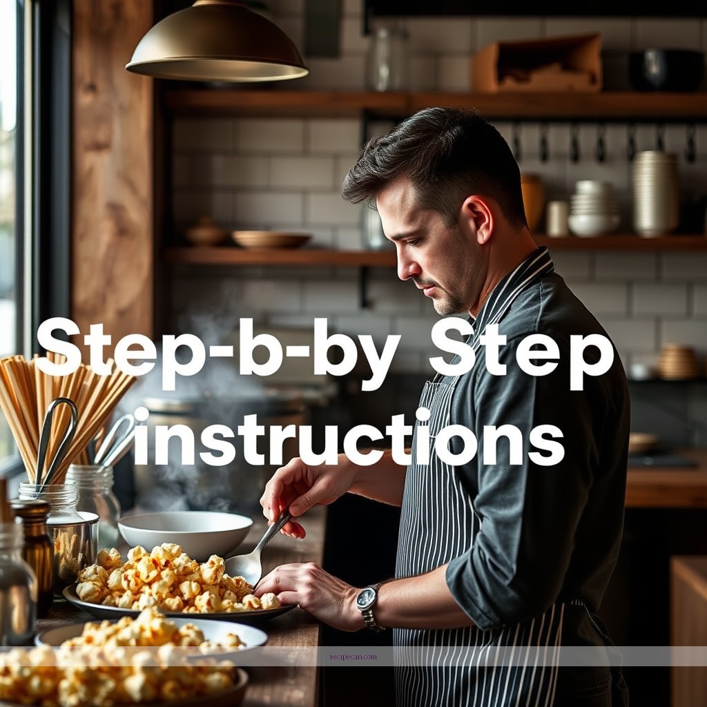 Instructions - easy recipe for caramel popcorn