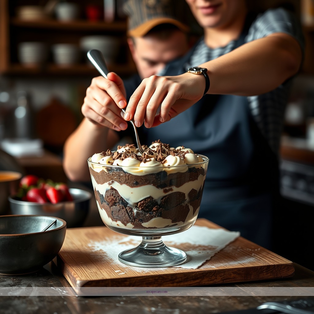 Instructions - chocolate brownie trifle dessert recipes