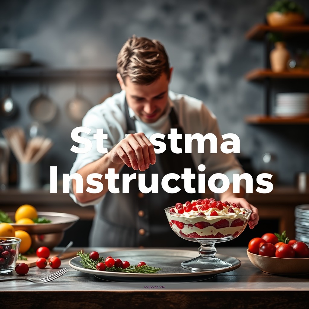 Instructions - recipe christmas trifle dessert