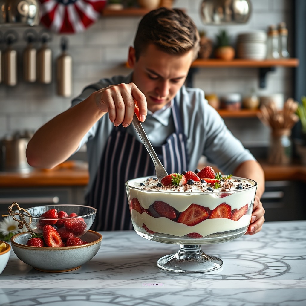 Instructions - 4th of july trifle recipe