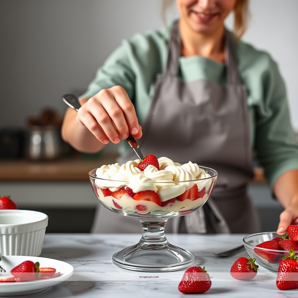 Instructions - recipe for strawberry shortcake trifle