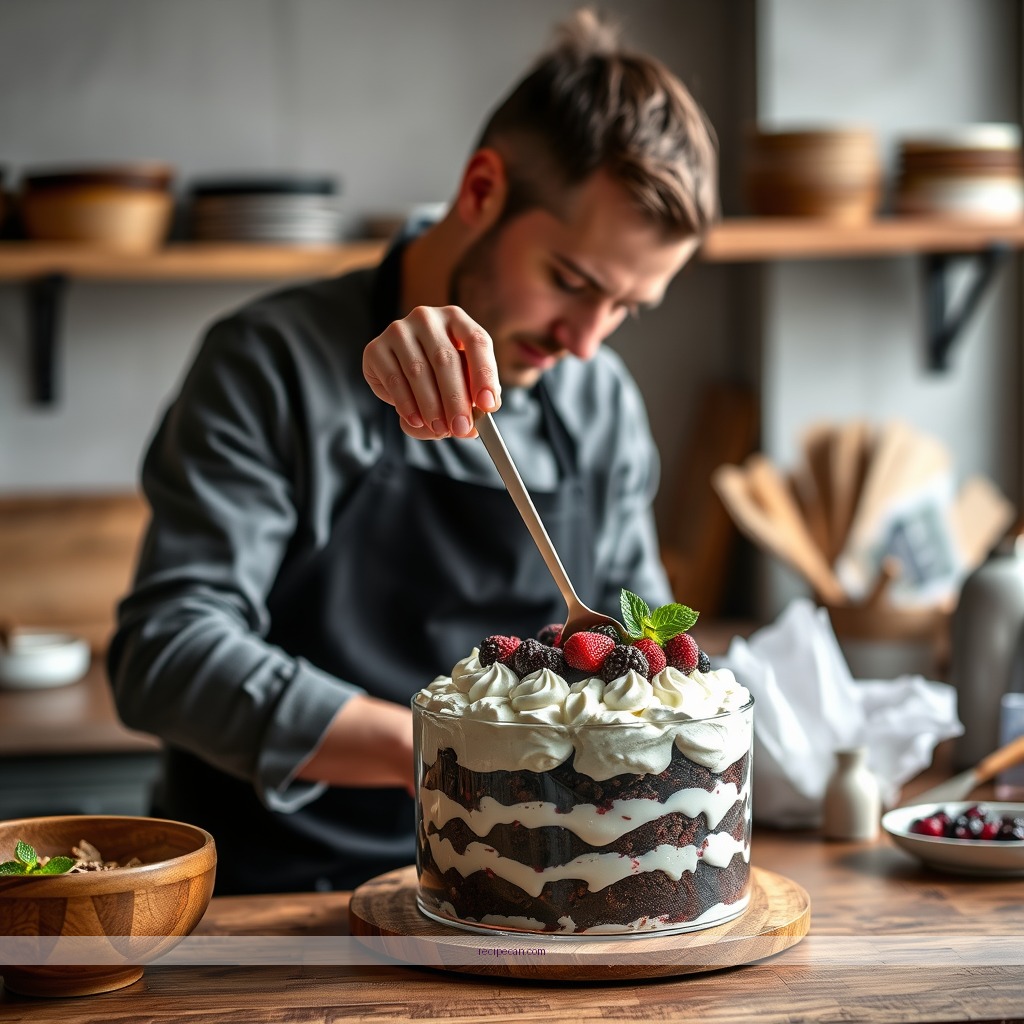 Instructions - black forest cake trifle recipe