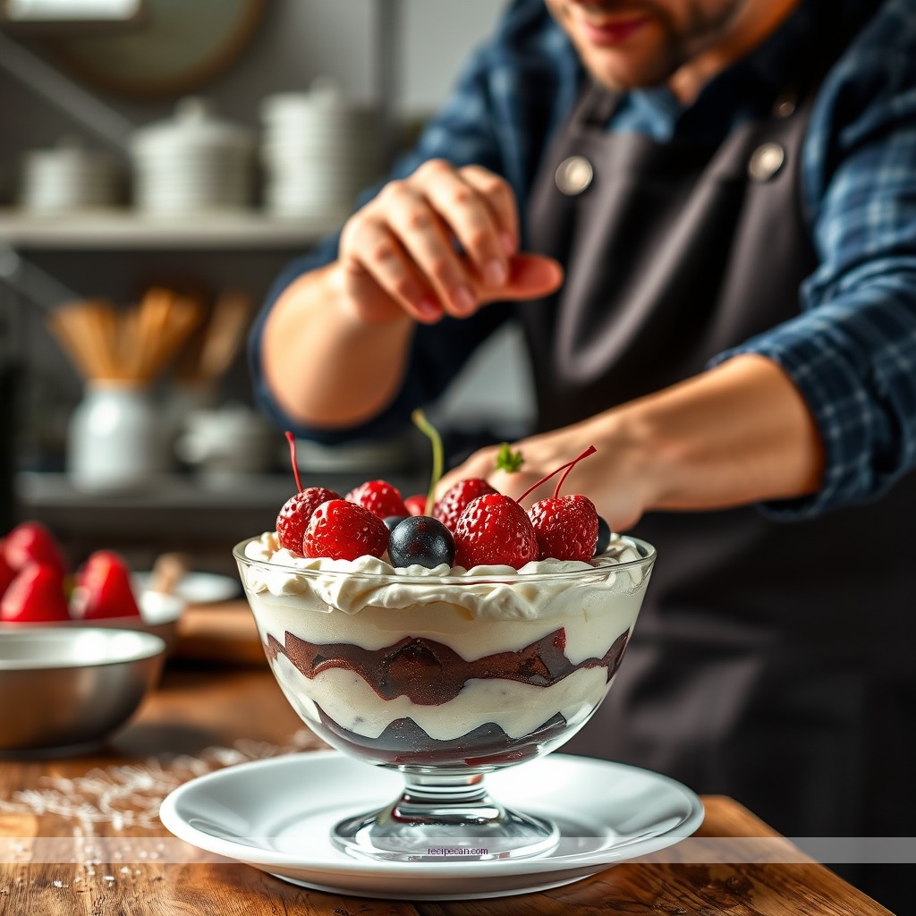 Instructions - black forest trifle dessert recipes