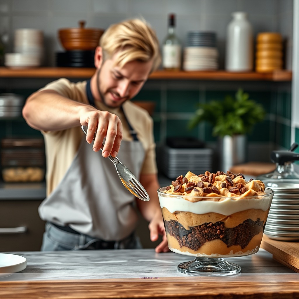 Instructions - brownie peanut butter trifle recipe
