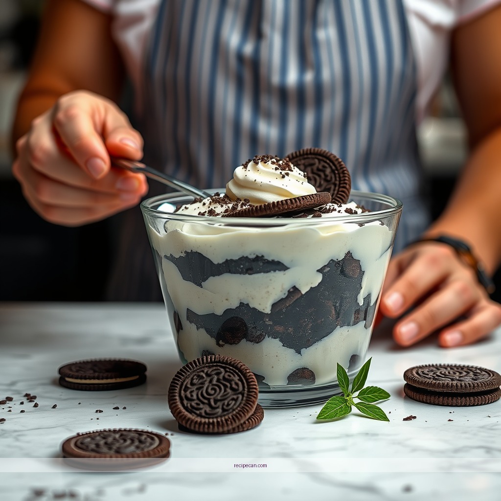 Instructions - oreo trifle dessert recipe