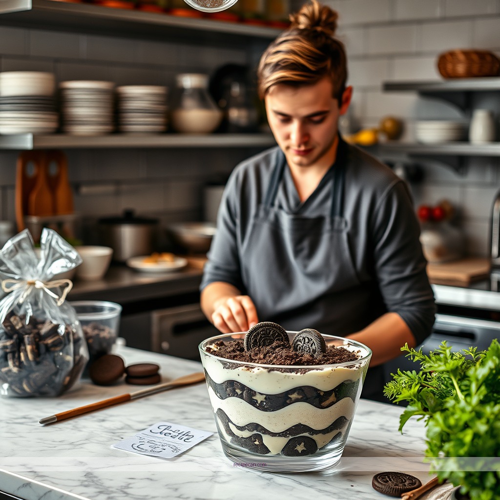 Instructions - recipe for oreo trifle