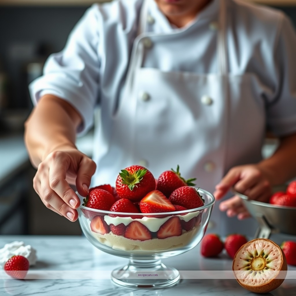 Instructions - recipe for strawberry trifle with angel food cake
