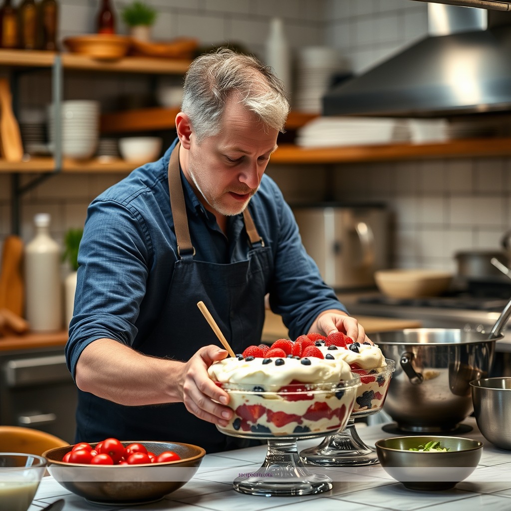 Instructions - red white blue trifle recipe