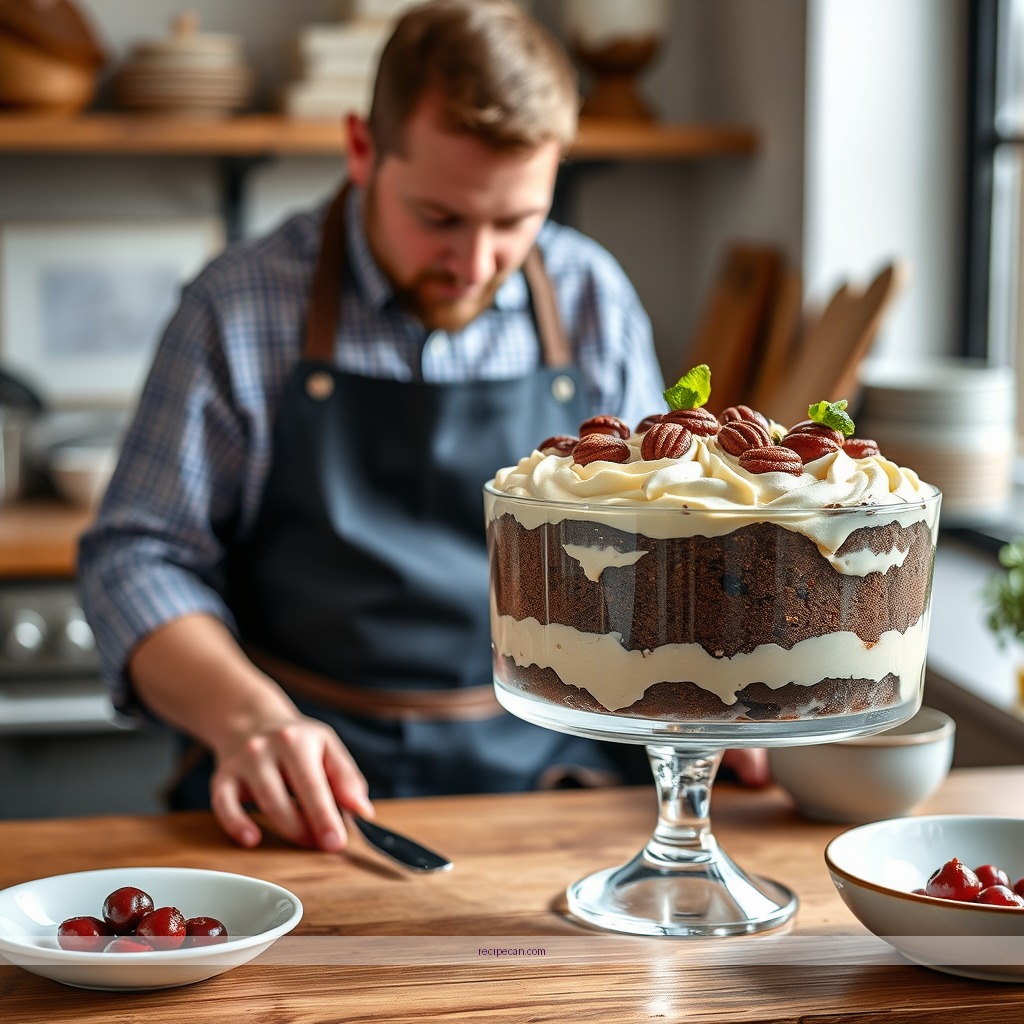 Instructions - chocolate cake trifle recipe