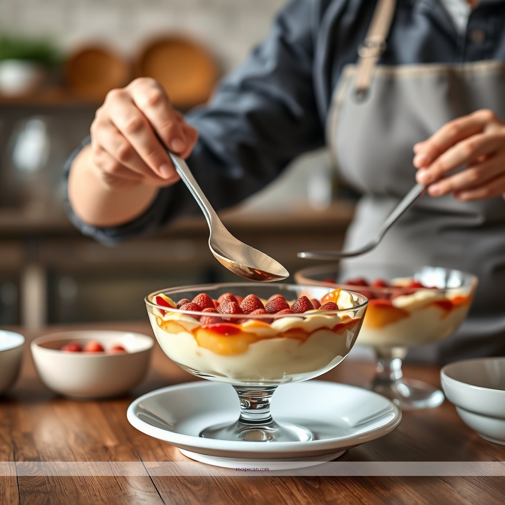 Instructions - jelly custard trifle recipe