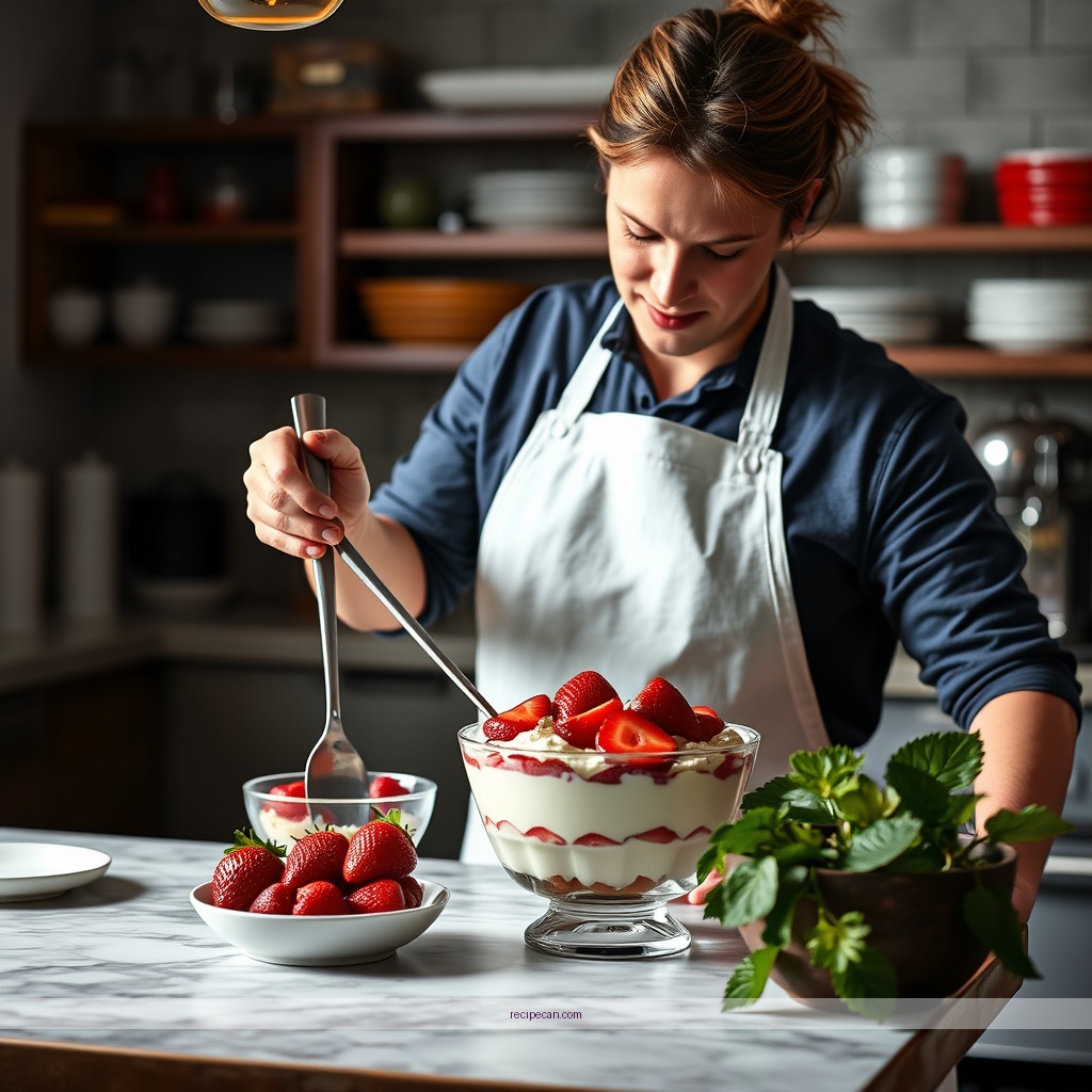 Instructions - recipe for strawberry angel food trifle