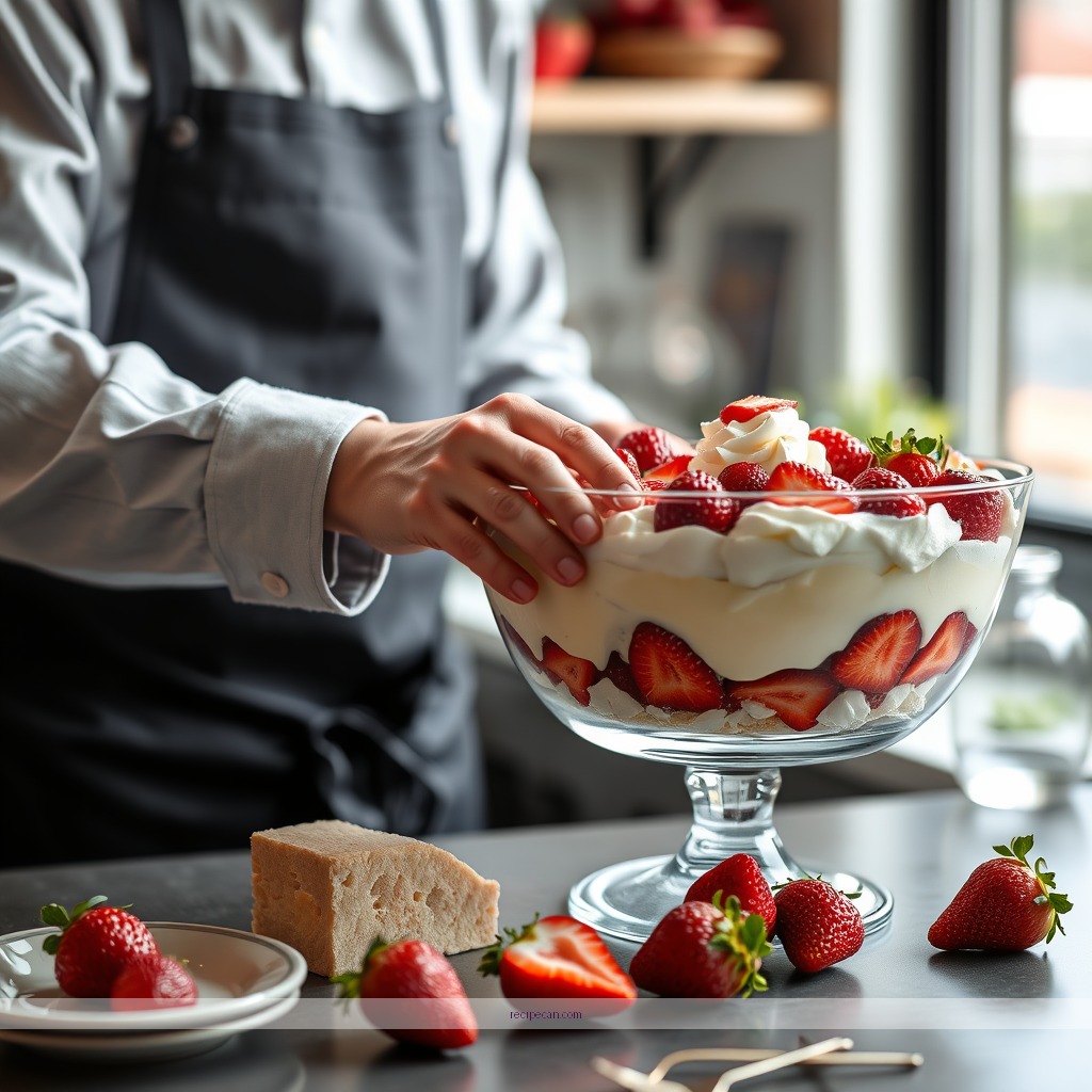Instructions - trifle recipe with angel food cake and strawberries