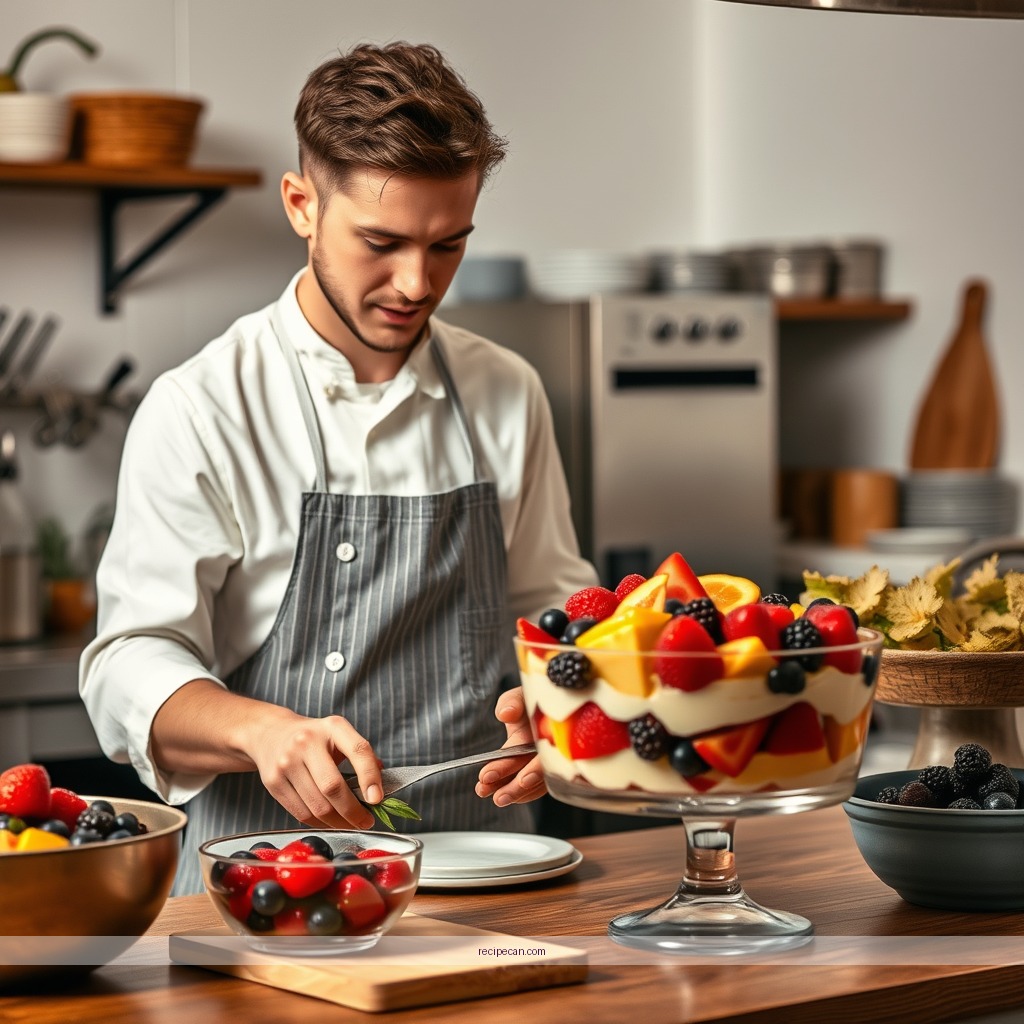 Instructions - easy fruit trifle dessert recipes