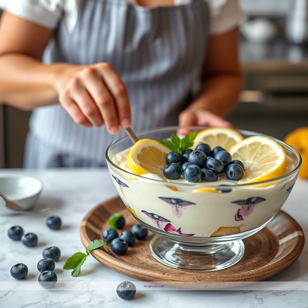 Instructions - lemon blueberry trifle recipe