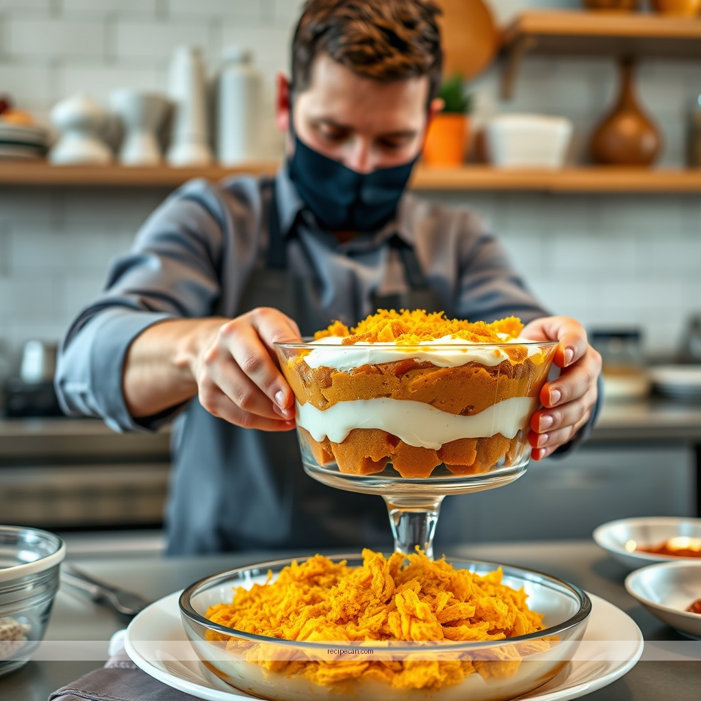 Instructions - pumpkin trifle recipe with spice cake