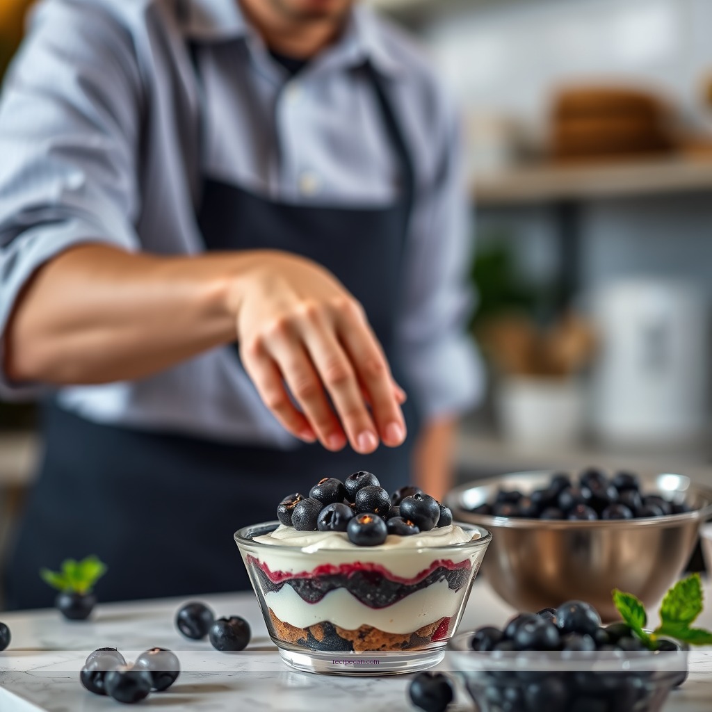 Instructions - recipe for blueberry trifle