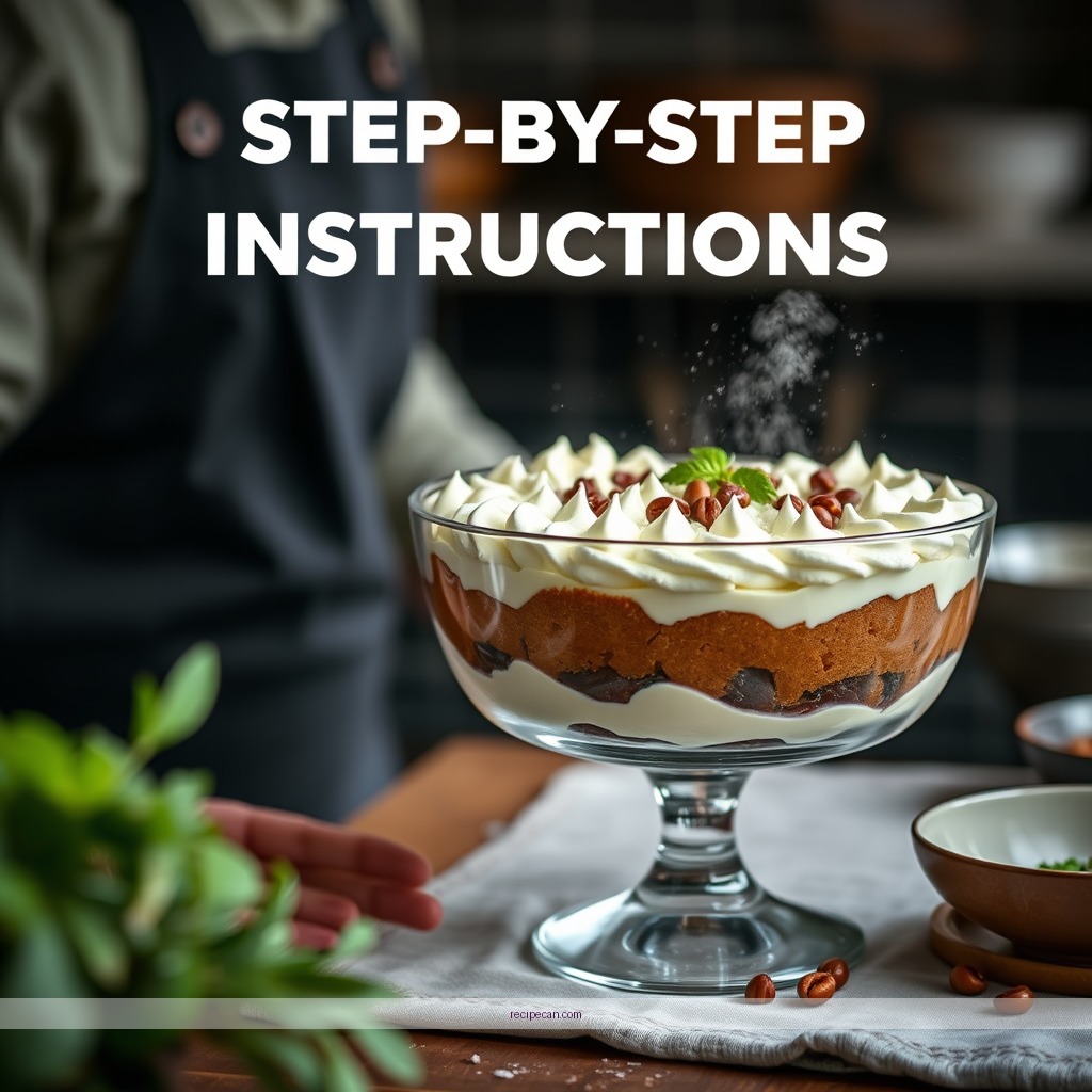 Instructions - recipe gingerbread trifle