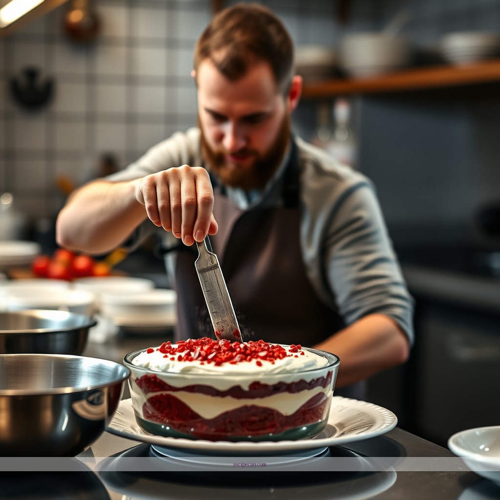 Instructions - red velvet trifle cake recipe