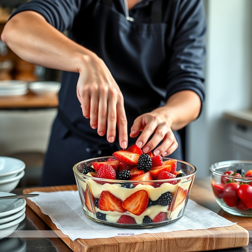 Instructions - simple fruit trifle recipe