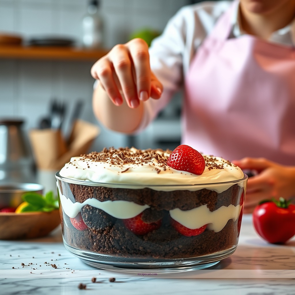 Instructions - trifle recipe chocolate cake